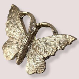 (2/$20) V. Gold Tone Butterfly Brooch